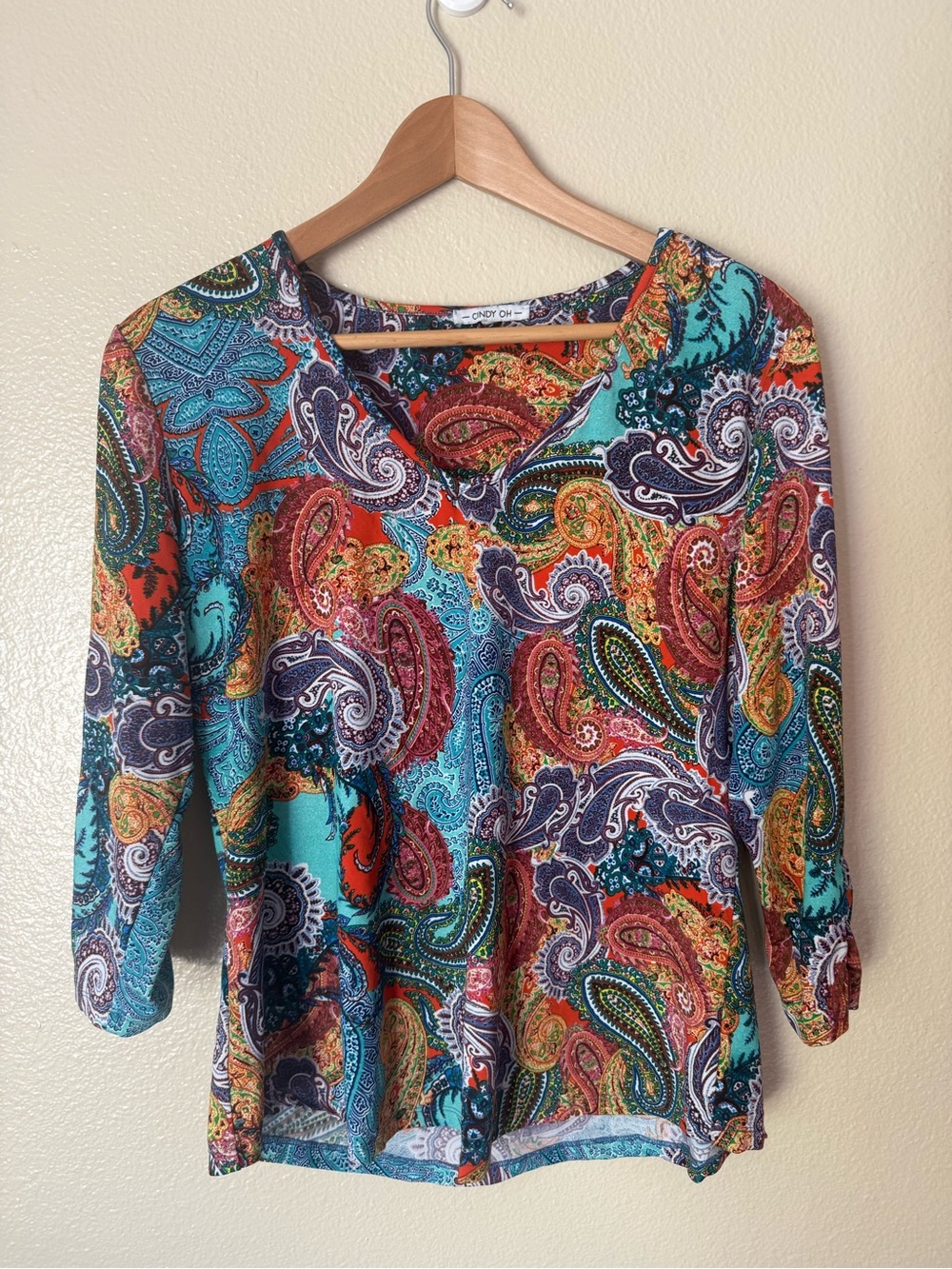 ❇️Cindy Oh Multicolor Paisley V-Neck Blouse 2 for $22❇️